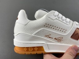 Louis Vuitton LV Trainer White and Brown Lifestyle Sneakers 3