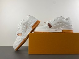Louis Vuitton LV Trainer White and Brown Lifestyle Sneakers 14