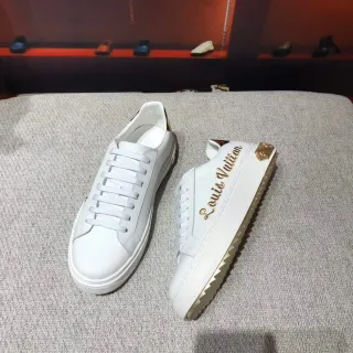 Louis Vuitton LV Trainer Blancos y Dorados Zapatillas Lifestyle