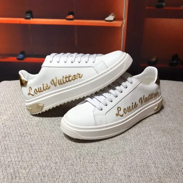 Louis Vuitton LV Trainer White and Gold Lifestyle Sneakers 4