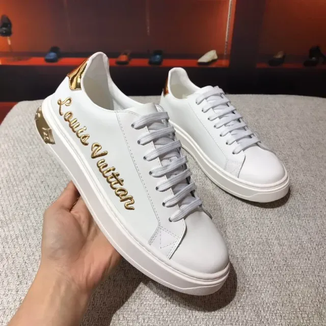 Louis Vuitton LV Trainer White and Gold Lifestyle Sneakers 6