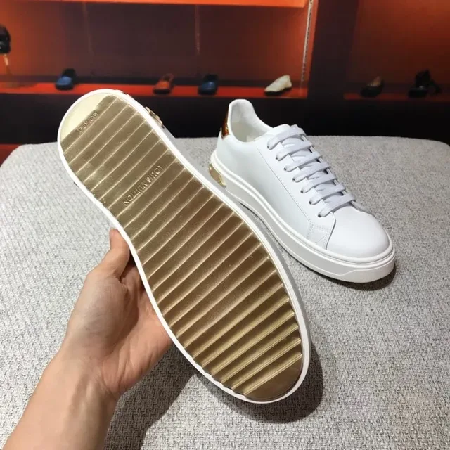 Louis Vuitton LV Trainer White and Gold Lifestyle Sneakers 9