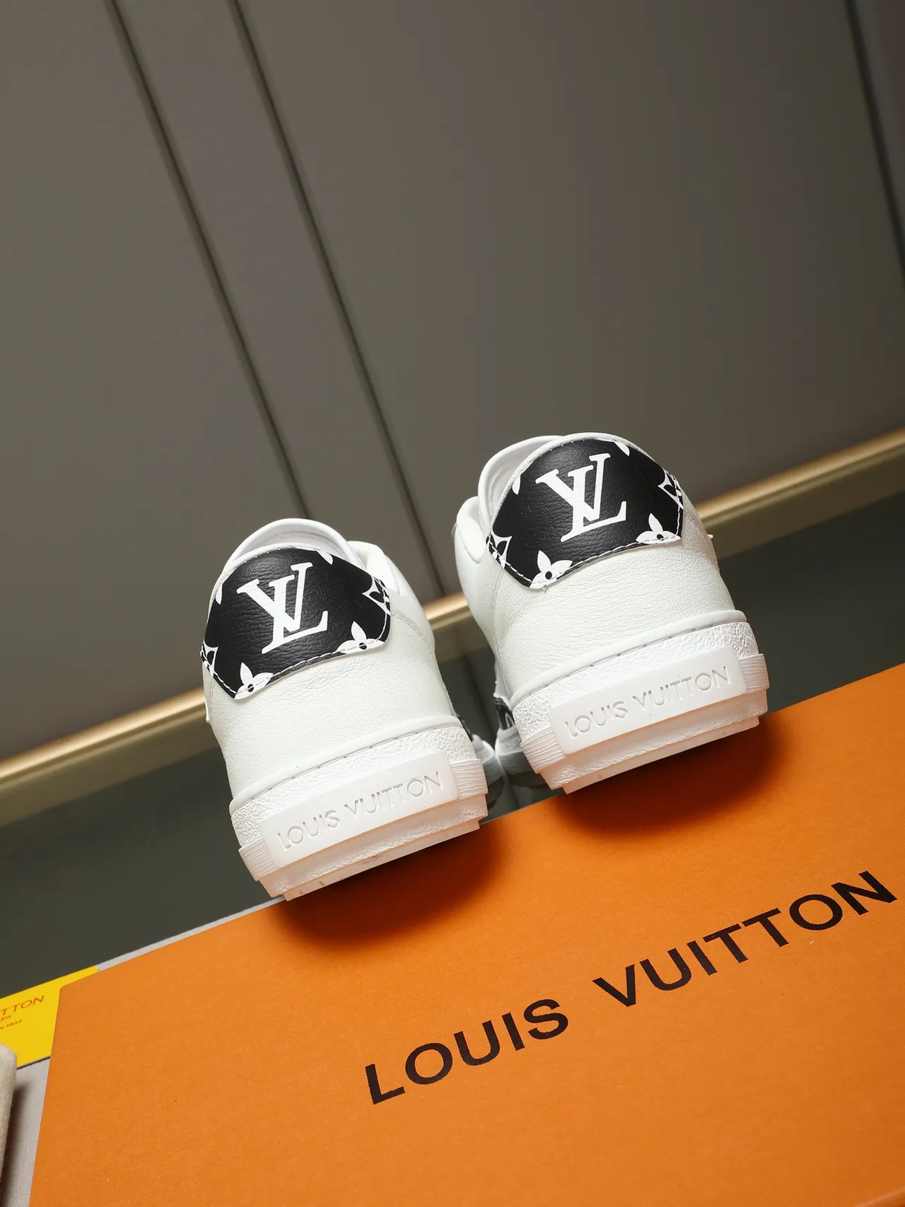 Louis Vuitton LV Trainer White Black Low-Top Leather Lifestyle Sneakers 4