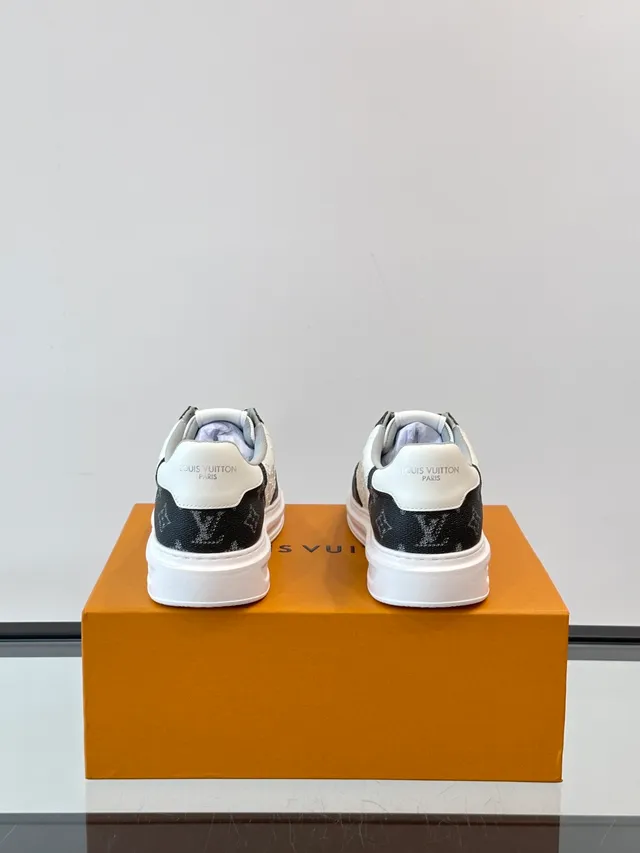Louis Vuitton LV Trainer White Black Monogram Jacquard Upper Contrast Panels Lifestyle Sneakers 4