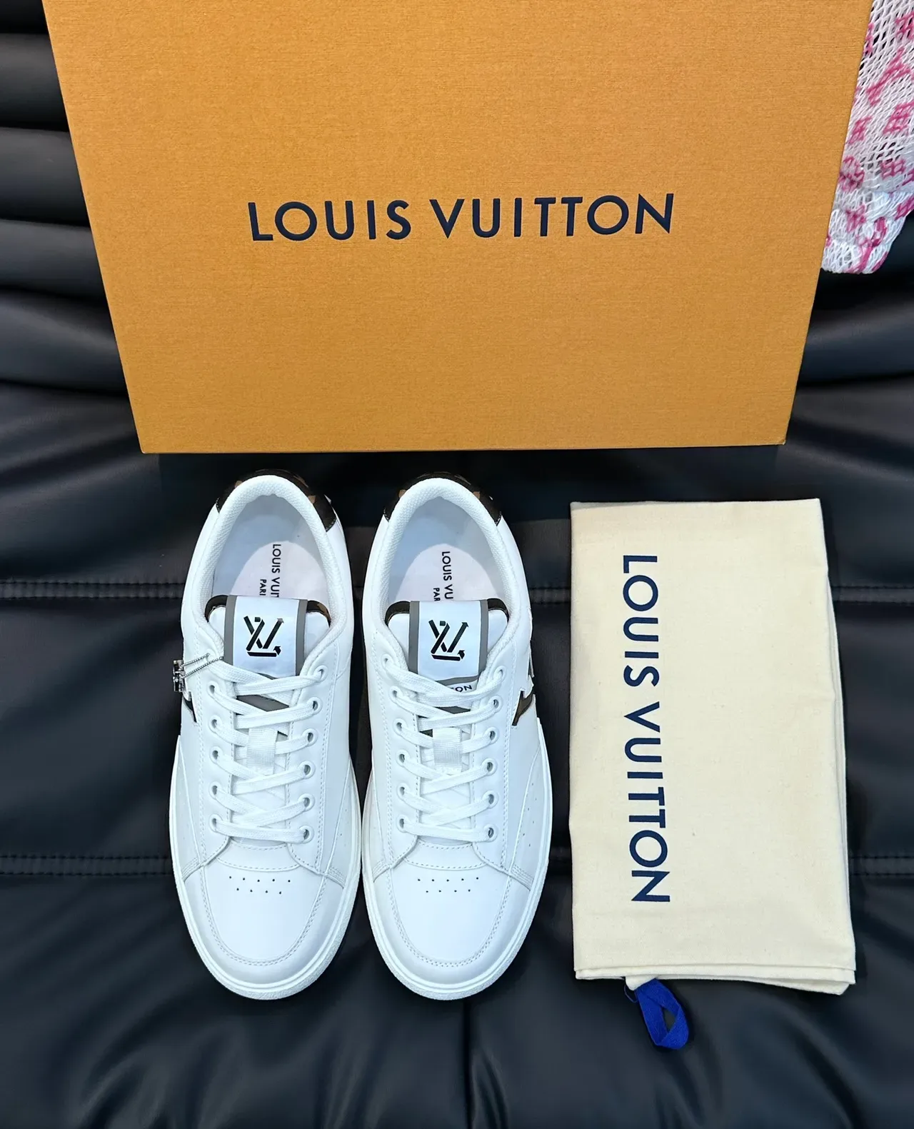Louis Vuitton LV Trainer White Black Monogram Lifestyle Sneakers 4