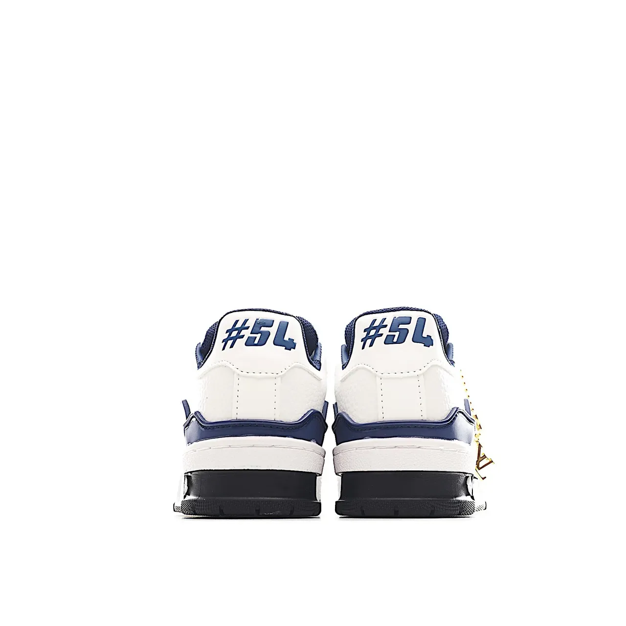 Louis Vuitton LV Trainer White Blue Layered Synthetic Overlays Perforated Toebox Lifestyle Sneakers 13