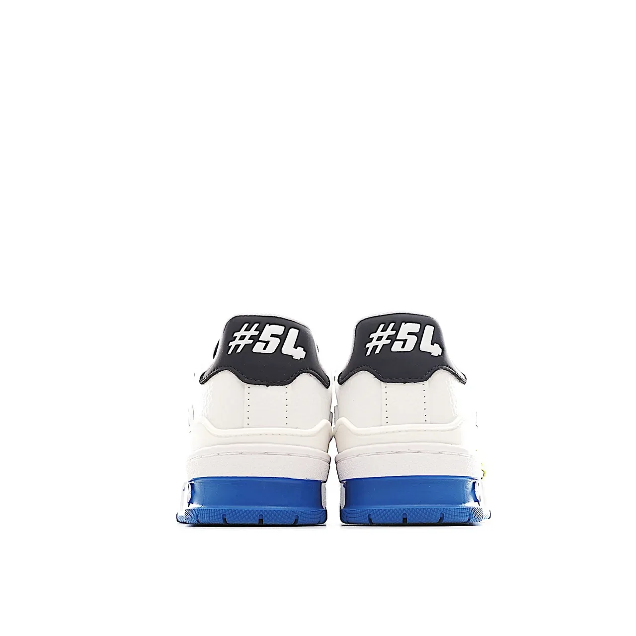 Louis Vuitton LV Trainer White Blue Layered Synthetic Overlays Perforated Toebox Lifestyle Sneakers 20