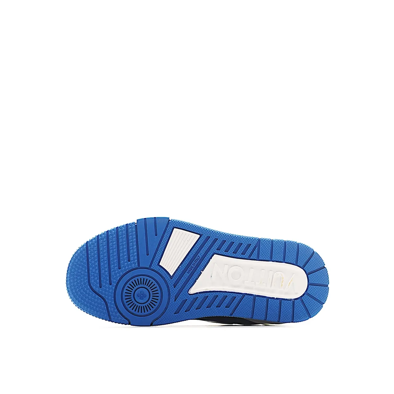 Louis Vuitton LV Trainer White Blue Layered Synthetic Overlays Perforated Toebox Lifestyle Sneakers 23