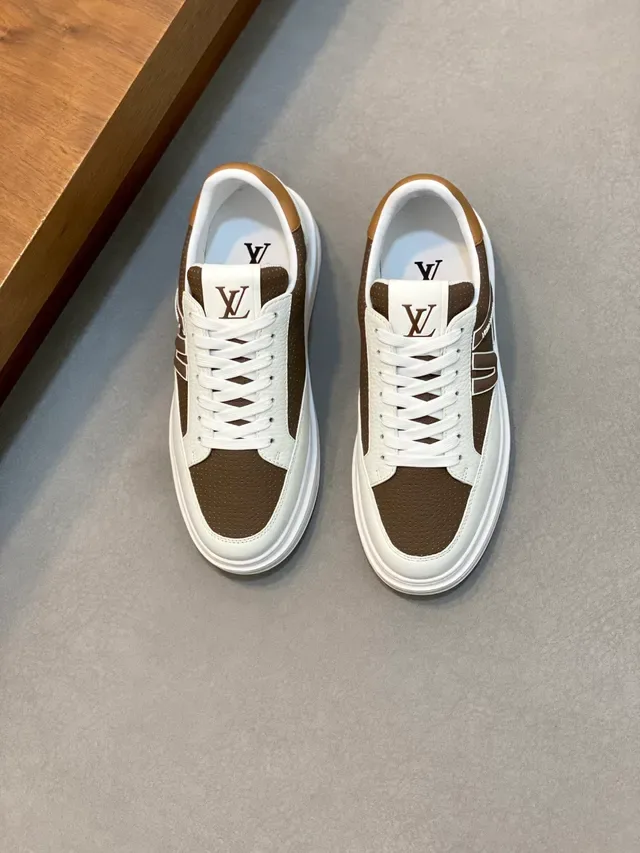 Louis Vuitton LV Trainer White Brown Low-Top Perforated Panel Lifestyle Sneakers 5
