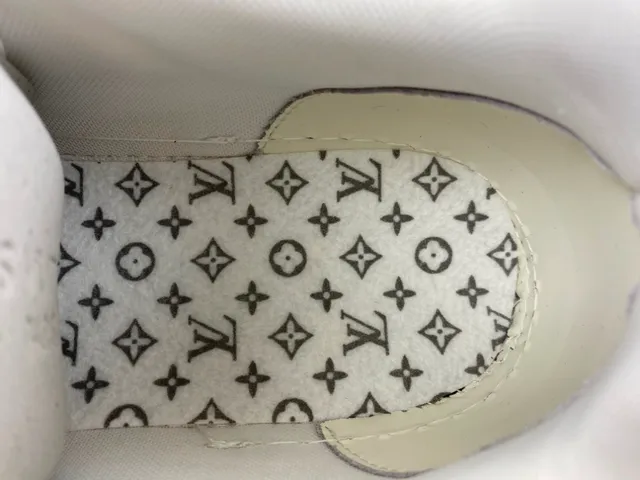 Louis Vuitton LV Trainer White Brown Monogram Leather Glossy Patent Overlays Lifestyle Sneakers 8