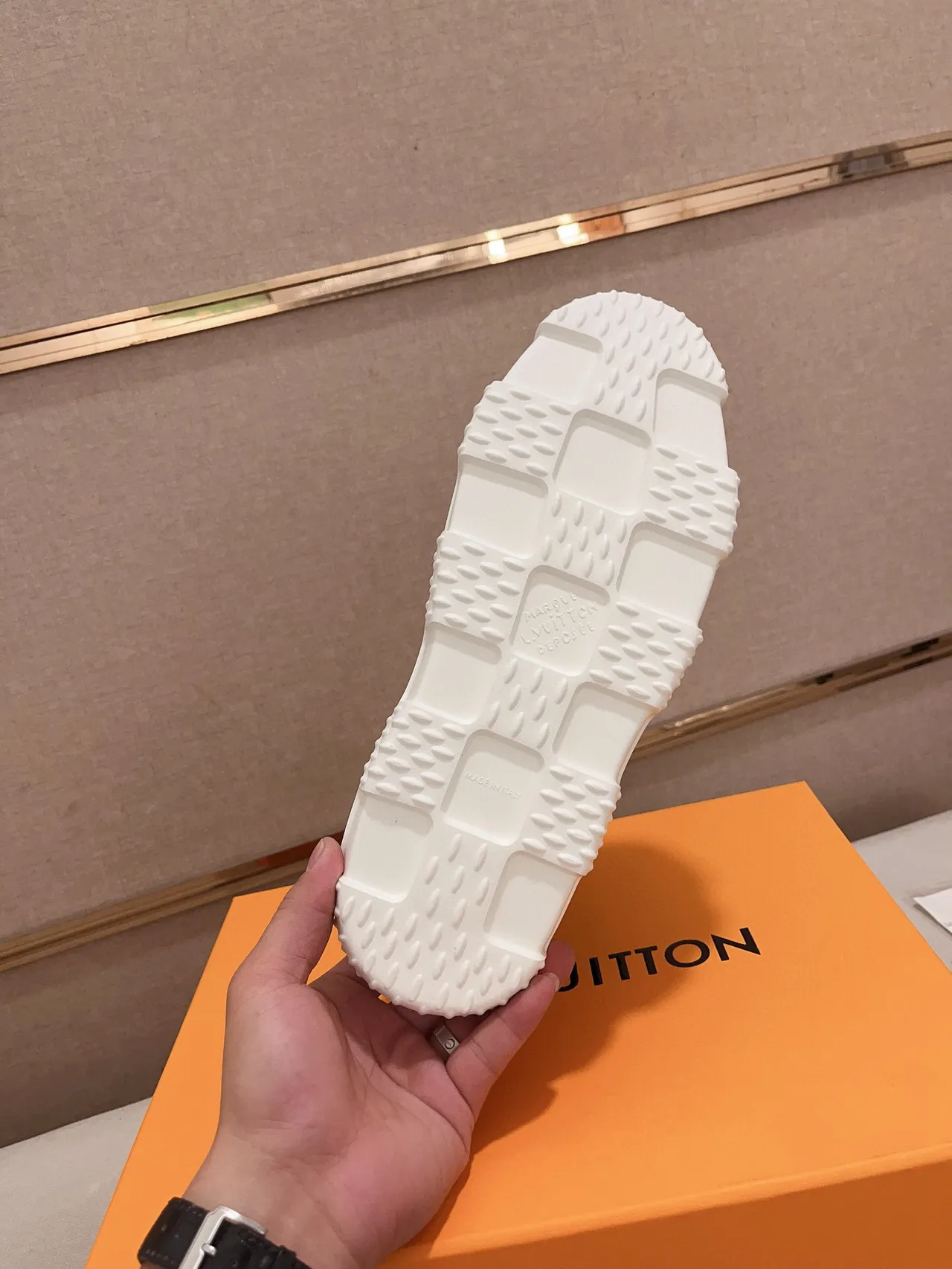 Louis Vuitton LV Trainer White Gray High-Top Sole Chunky Sneakers 9
