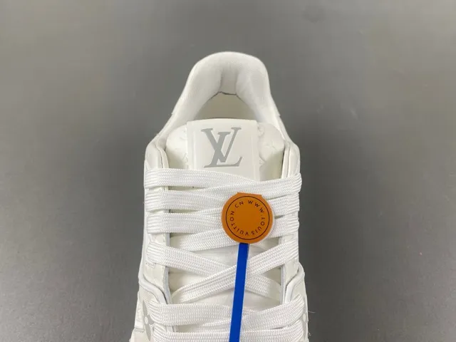 Louis Vuitton LV Trainer White Gray Monogram-Printed Chunky-Soled Lifestyle Sneakers 6