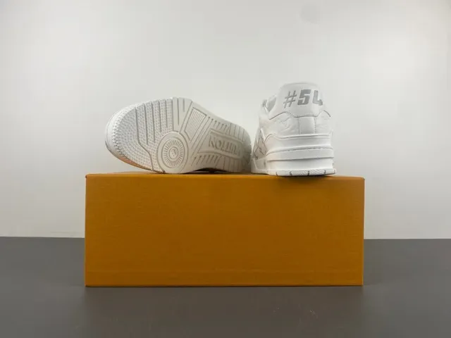 Louis Vuitton LV Trainer White Gray Monogram-Printed Chunky-Soled Lifestyle Sneakers 16