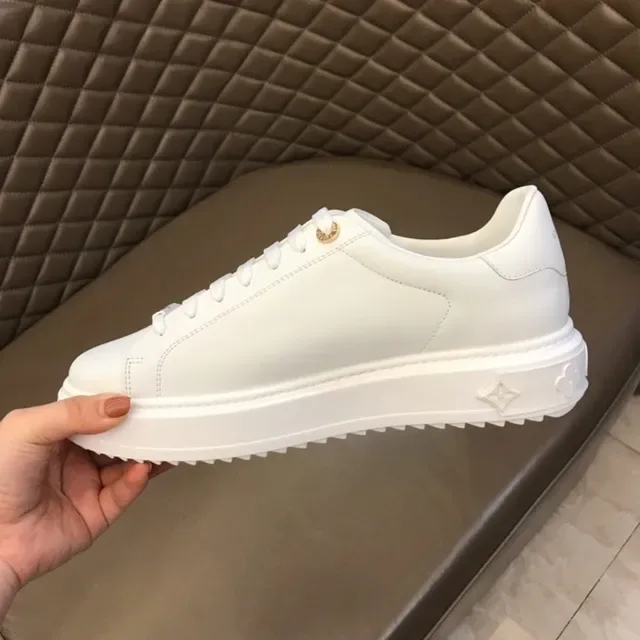Louis Vuitton LV Trainer White Pink Low-Top Leather Upper Lifestyle Sneakers 5