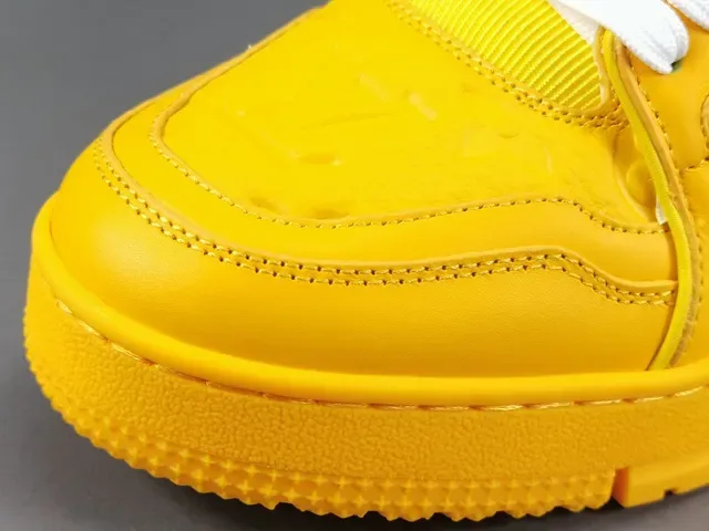 Louis Vuitton LV Trainer Yellow White Monochromatic Sculpted Multi-Layer Sole Lifestyle Sneakers 9