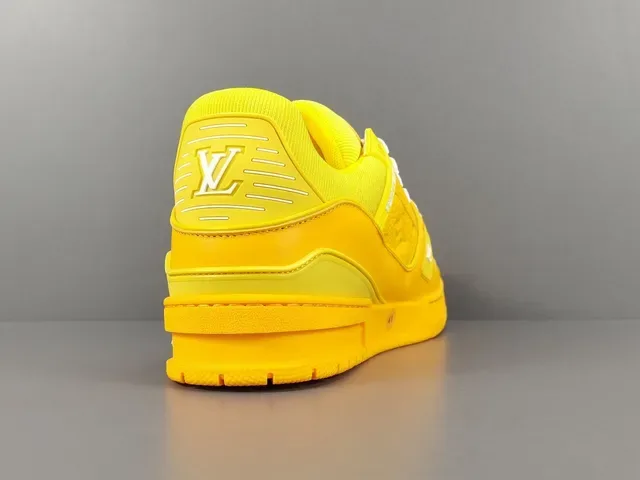 Louis Vuitton LV Trainer Yellow White Monochromatic Sculpted Multi-Layer Sole Lifestyle Sneakers 14