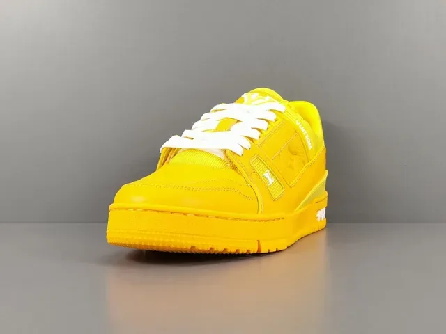 Louis Vuitton LV Trainer Yellow White Monochromatic Sculpted Multi-Layer Sole Lifestyle Sneakers 15