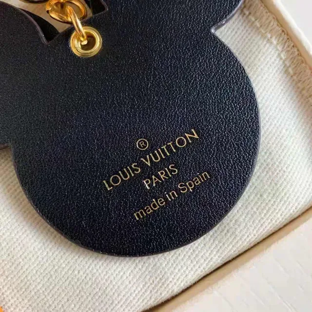 Louis Vuitton Mickey Mouse Key Holder Brown Gold Monogram Canvas Leather Bow Detail Crossbody Bag 7