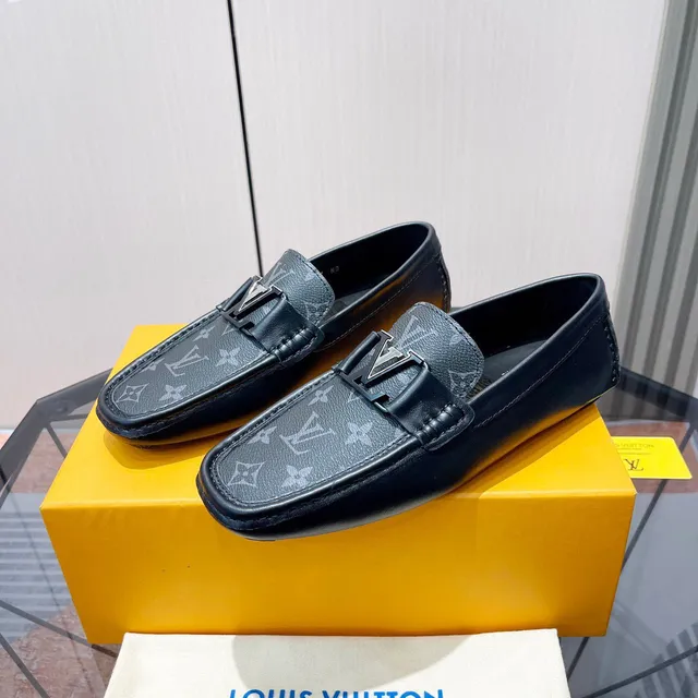 Louis Vuitton Monogram Canvas and Black Leather Loafer 2