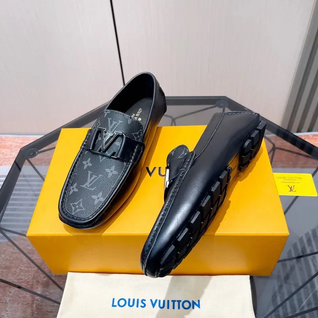 Louis Vuitton Monogram Canvas and Black Leather Loafer 5