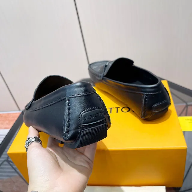 Louis Vuitton Monogram Canvas and Black Leather Loafer 8