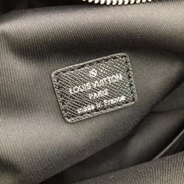Louis Vuitton Monogram lona revestida y cuero negro mochila casual de dos compartimentos 2