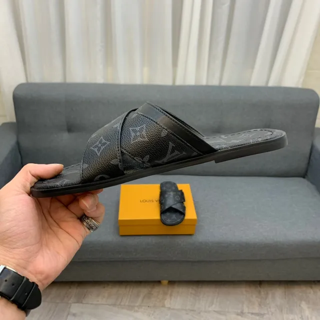 Louis Vuitton Monogram Cross-Strap Slipper 4