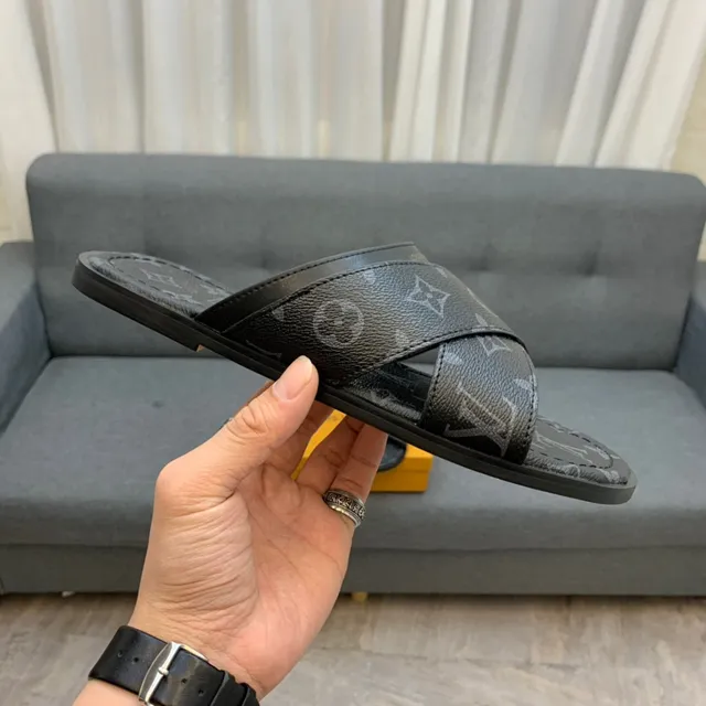 Louis Vuitton Monogram Cross-Strap Slipper 5