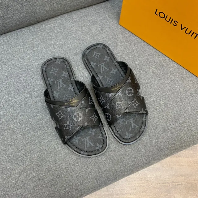 Louis Vuitton Monogram Cross-Strap Slipper 8