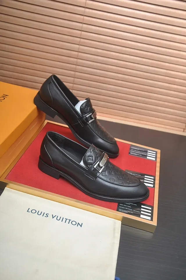 Louis Vuitton Monogram-Embossed Double Monk Strap Loafers 4