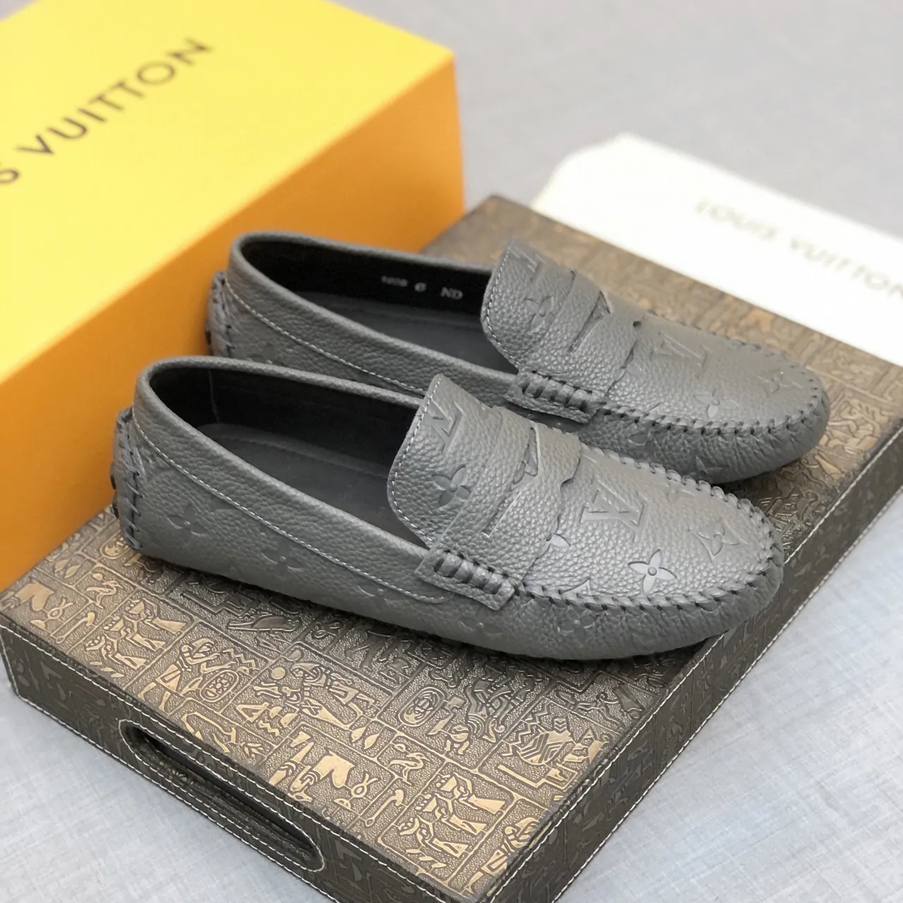 Louis Vuitton Monogram Embossed Leather Loafer 9
