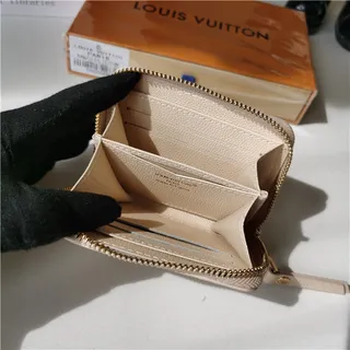 Louis Vuitton Monogram Empreinte Beige Embossed fermeture éclair sur tout le tour petite bourse 3
