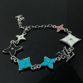 Louis Vuitton Monogram Flower and Square Charm Bracelet