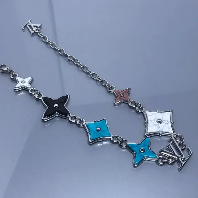 Louis Vuitton Monogram Flower and Square Charm Bracelet 2