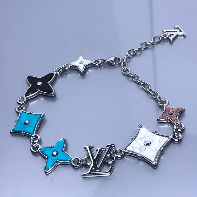 Louis Vuitton Monogram Flower and Square Charm Bracelet 3