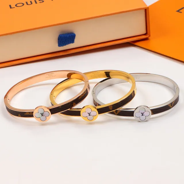 Louis Vuitton Monogram Flower Bangle Bracelets 5