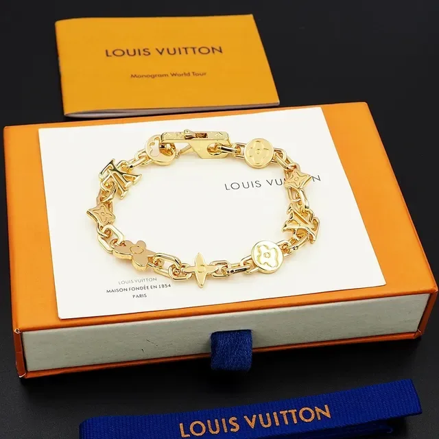 Louis Vuitton Monogram Flower Chain Bracelet 7