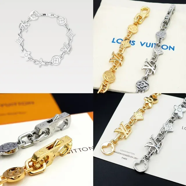 Louis Vuitton Monogram Flower Chain Bracelet 9
