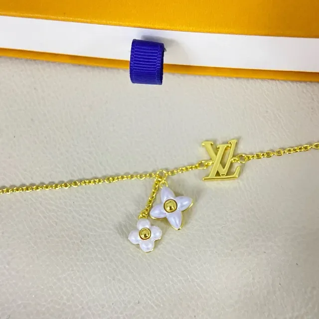 Louis Vuitton Monogram Flower Charm Gold-Tone Bracelet 2