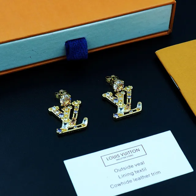Louis Vuitton Monogram Jeweled Drop Earrings 3
