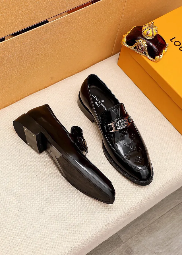 Louis Vuitton Monogram Loafer Black Glossy Leather Loafers 3