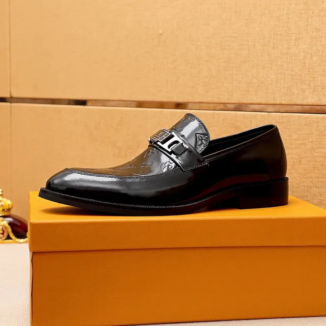 Louis Vuitton Monogram Loafer Black Glossy Leather Loafers 4
