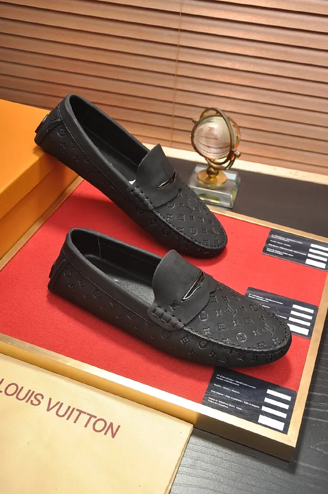 Louis Vuitton Monogram Loafer Black Leather Loafers 4