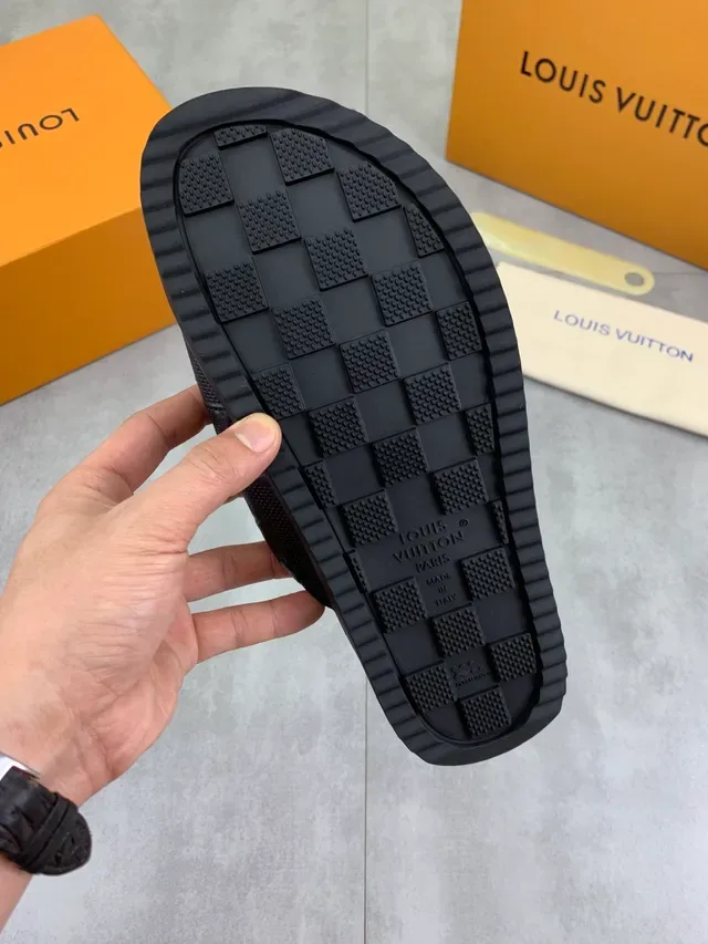 Louis Vuitton Monogram Perforated Leather Black Slipper 2