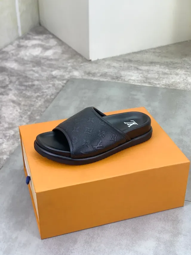 Louis Vuitton Monogram Perforated Leather Black Slipper 4