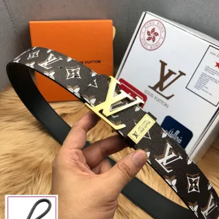 Louis Vuitton Monogram Reverse Brown and Black Leather Belt