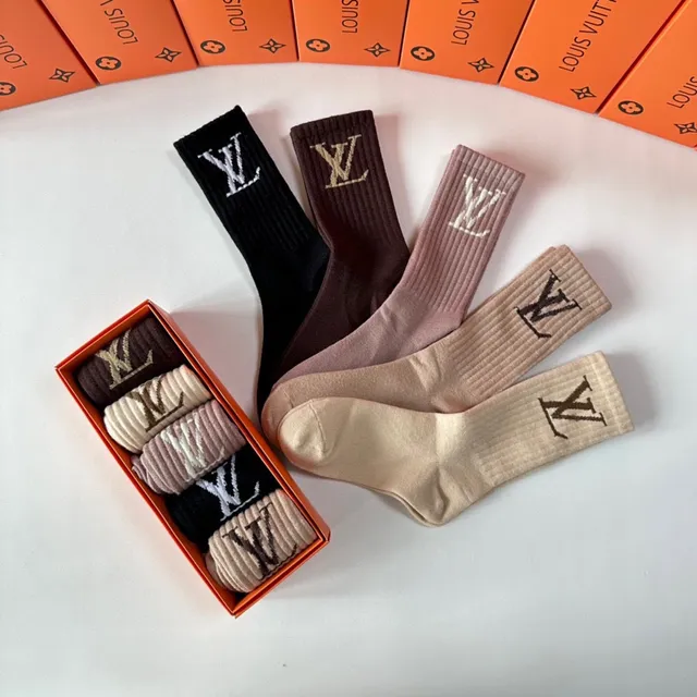 Louis Vuitton Monogram Ribbed Knit Crew Socks 2