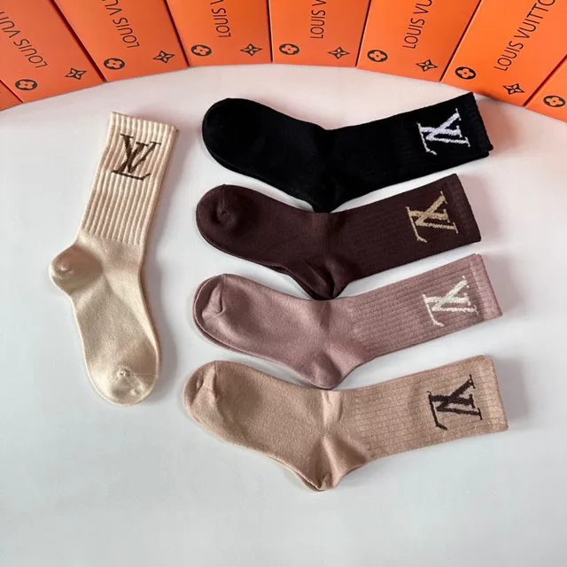 Louis Vuitton Monogram Ribbed Knit Crew Socks 6