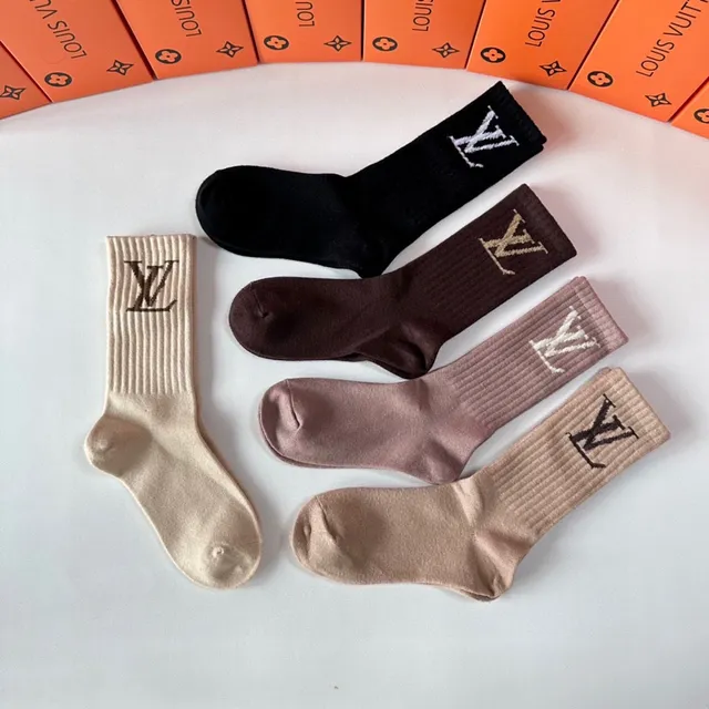Louis Vuitton Monogram Ribbed Knit Crew Socks 7