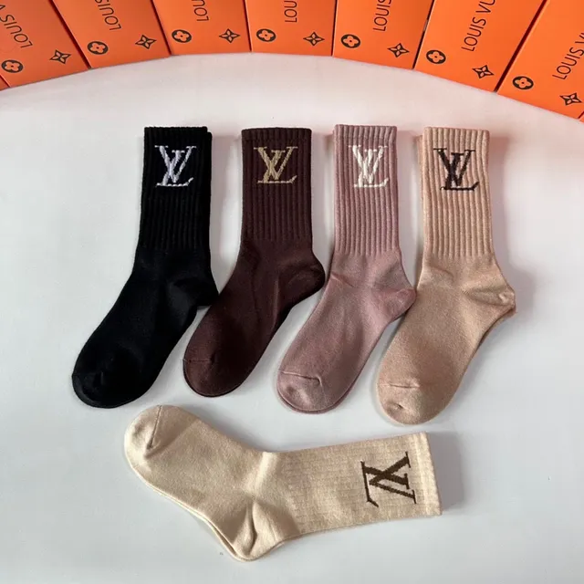 Louis Vuitton Monogram Ribbed Knit Crew Socks 8